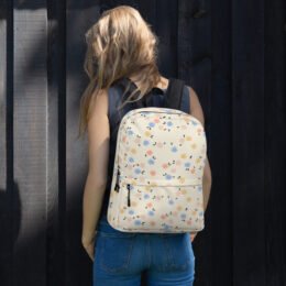 Stylish Botanical Print Backpack – Durable & Lightweight