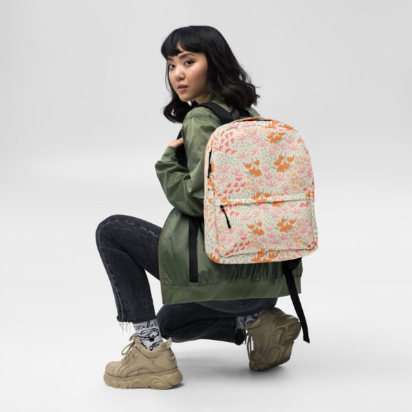 Stylish Botanical Print Backpack – Durable & Lightweight