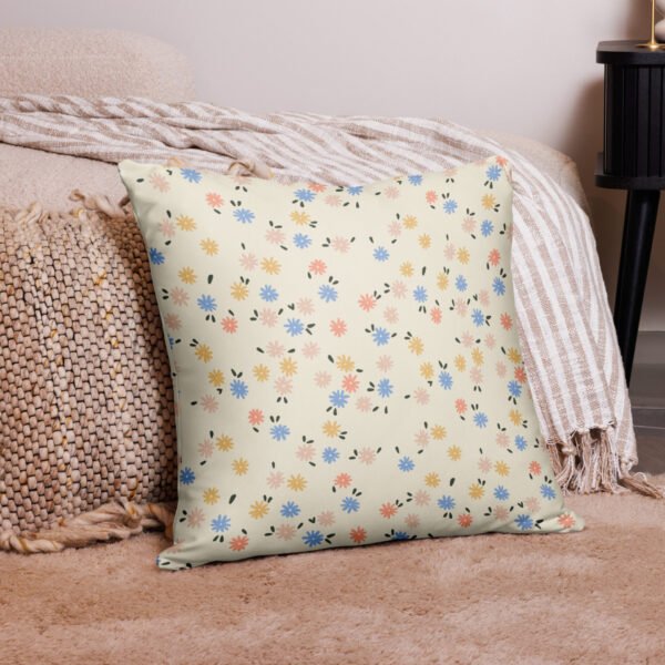 Floral Throw Pillow – Soft Decorative Cushion for Home