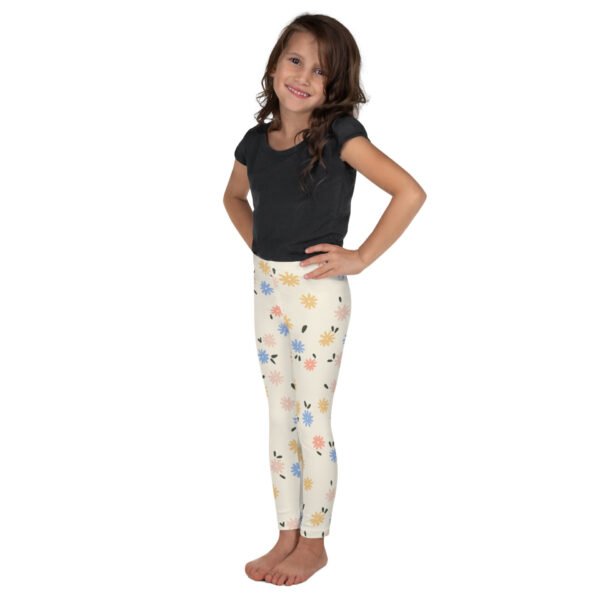 Kids' Floral Print Leggings – Soft & Stretchy - Image 3