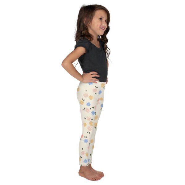 Kids' Floral Print Leggings – Soft & Stretchy - Image 4