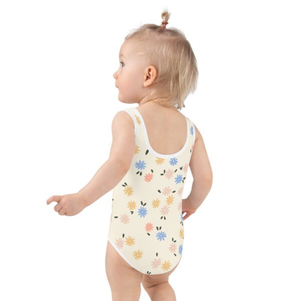 Kids' One-Piece Swimsuit – Floral Print Bathing Suit - Image 2